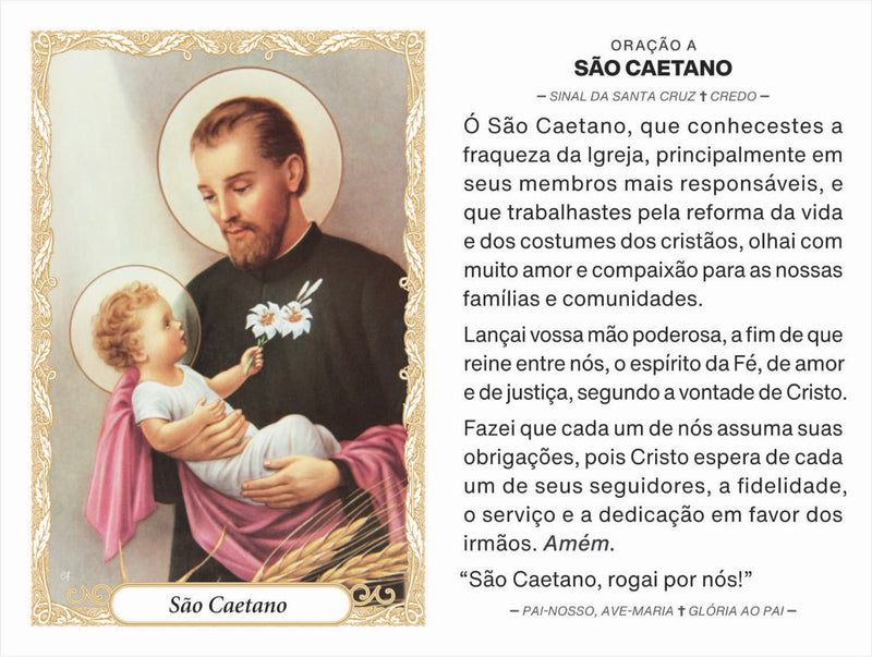 SÃO CAETANO - PACOTE C/ 100 SANTINHOS DE PAPEL