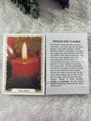 ORAÇÃO DAS TREZE ALMAS - PACOTE C/ 100 SANTINHOS DE PAPEL