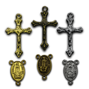 Kit Crucifixo e Entremeio N. senhora de Fátima ( 25 peças de cada)
