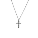 Pingente Cruz com Pai Nosso + Corrente - Aço Inoxidável