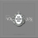 MEDALHA TIPO RELICÁRIO PERSONALIZADA 4,2 x 4cm ( PACOTE COM 5)