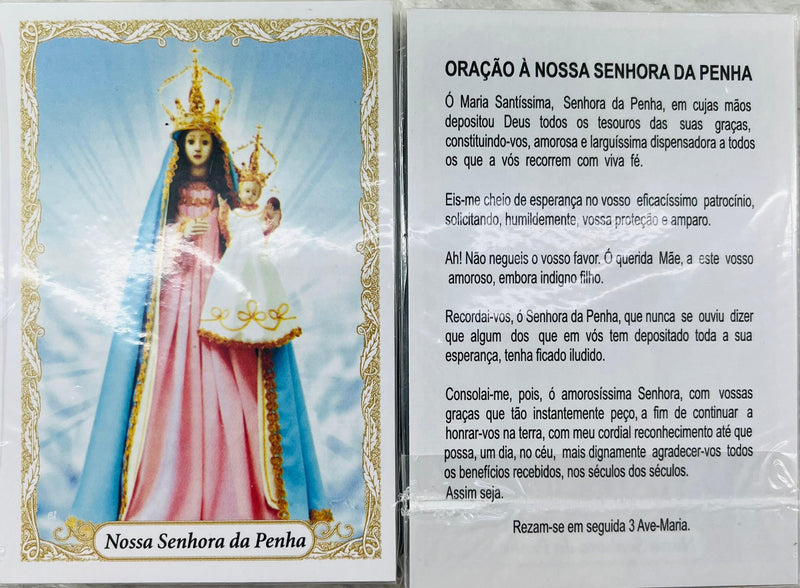 NOSSA SENHORA DA PENHA - PACOTE C/ 100 SANTINHOS DE PAPEL
