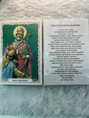 SANTO AGOSTINHO - PACOTE C/ 100 SANTINHOS DE PAPEL