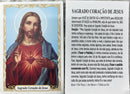 SAGRADO CORAÇÃO DE JESUS - PACOTE C/ 100 SANTINHOS DE PAPEL