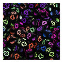 Conta quadrada com cruz 6x6mm colorido c/ preto