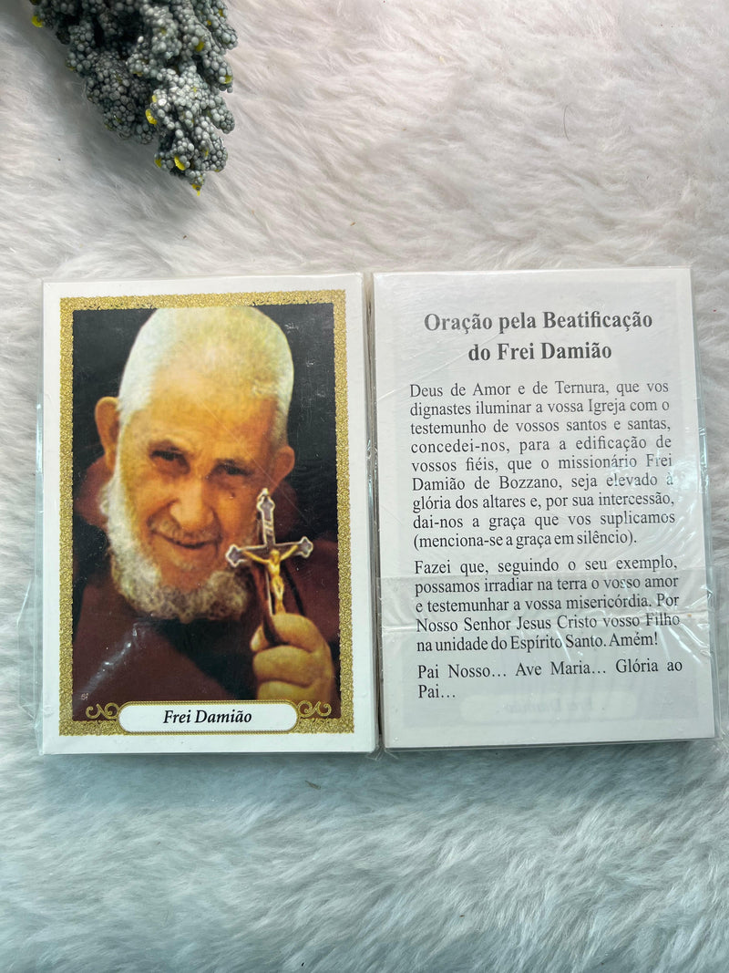 FREI DAMIÃO - PACOTE C/ 100 SANTINHOS DE PAPEL