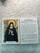 Santa Gertrudes - Pacote com 100 santinhos de papel