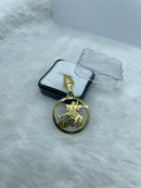 Pingente de São Jorge em Aço Inox Dourado