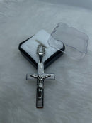 Pingente Cruz com Oração do Pai Nosso Gravada em Aço Inox