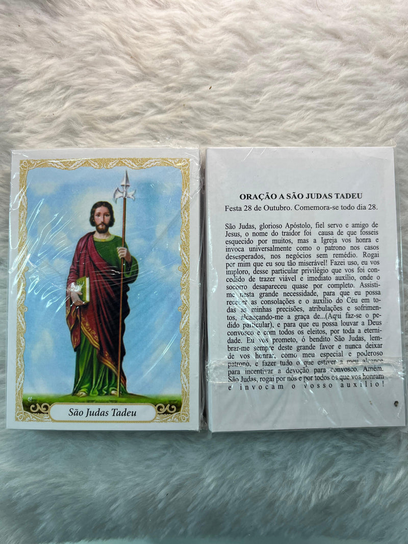 SÃO JUDAS - PACOTE C/ 100 SANTINHOS DE PAPEL