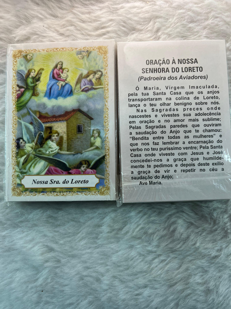 NOSSA SENHORA DO LORETO - PACOTE C/ 100 SANTINHOS DE PAPEL