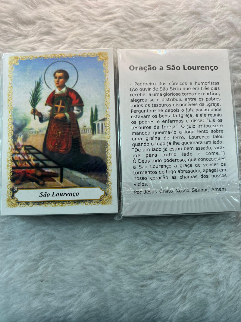 SÃO LOURENÇO - PACOTE C/ 100 SANTINHOS DE PAPEL