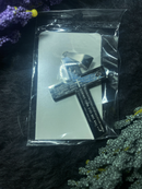 Pingente Cruz em Aço Inox com Oração do Pai Nosso