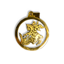 Pingente de São Jorge em Aço Inox Dourado