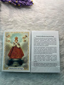 MENINO JESUS DE PRAGA - PACOTE C/ 100 SANTINHOS DE PAPEL