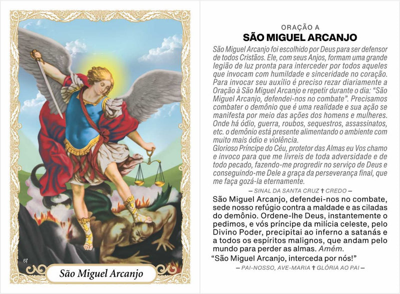SÃO MIGUEL ARCANJO - PACOTE C/ 100 SANTINHOS DE PAPEL