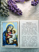 santinho nossa senhora da paz PACOTE C/ 100 SANTINHOS DE PAPEL