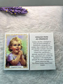 ORAÇÃO DAS CRIANÇAS - PACOTE C/ 100 SANTINHO DE PAPEL