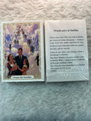 ORAÇÃO DAS  FAMÍLIAS - PACOTE C/ 100 SANTINHOS DE PAPEL