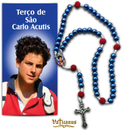 TERÇO PÉROLA SÃO CARLO ACUTIS COM ORAÇÃO