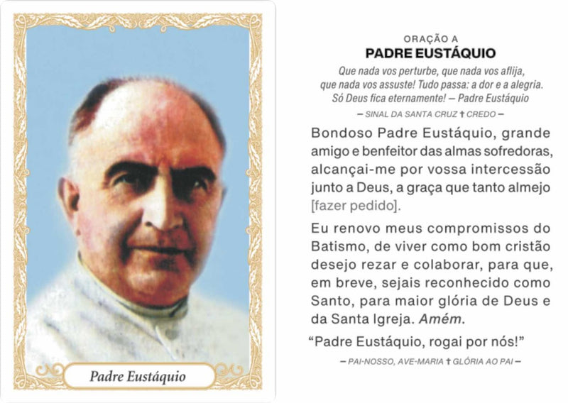 PADRE EUSTÁQUIO - PACOTE C/ 100 SANTINHOS DE PAPEL