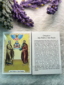 SÃO PEDRO E SÃO PAULO - PACOTE C/ 100 SANTINHOS DE PAPEL