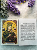 NOSSA SENHORA DO PERPÉTUO SOCORRO - PACOTE C/ 100 SANTINHOS DE PAPEL