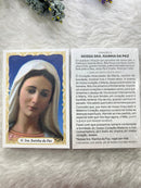 NOSSA SENHORA RAINHA DA PAZ - PACOTE C/ 100 SANTINHOS DE PAPEL