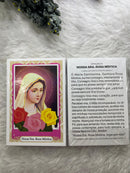 Nossa Senhora Rosa Mística ( pacote com 100) Santinho de papel