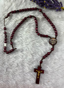 Terço de São Bento em Madeira 08mm para Pescoço