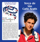 TERÇO PÉROLA SÃO CARLO ACUTIS COM ORAÇÃO