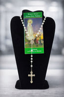 Terço Pérola 06mm de Nossa Senhora de Fátima com Folheto Explicativo