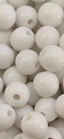 BOLA LEITOSA PASSANTE 08MM EM PLÁSTICO COM 50GR (mais ou menos 180 bolinhas)