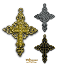 CRUZ TRABALHADA PARA TERÇOS DE NOIVA 5,8 X 4CM