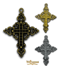 CRUZ TRABALHADA PARA TERÇOS DE NOIVA 5,8 X 4CM