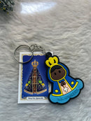 CHAVEIRO EMBORRACHADO INFANTIL N.SRA. APARECIDA COM ORAÇÃO