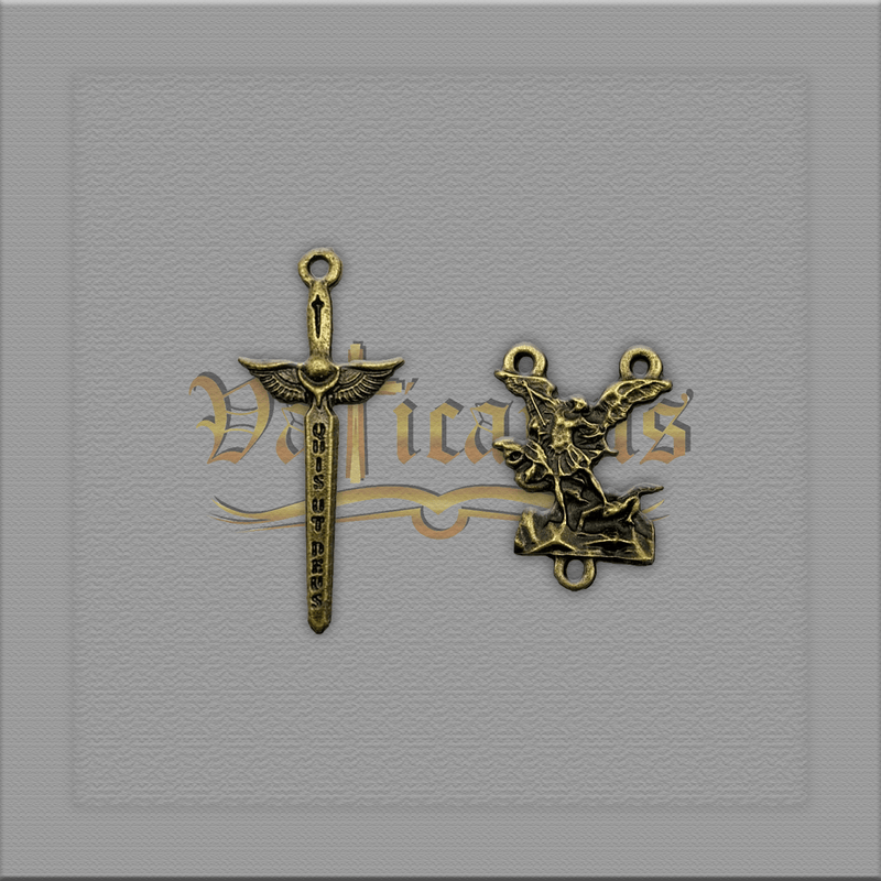 KIT CRUCIFIXO E ENTREMEIO DE SÃO MIGUEL P/ MONTAGEM