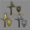 KIT CRUCIFIXO FÉ E ENTREMEIO N. SRA. DAS GRAÇAS