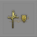 KIT CRUCIFIXO FÉ E ENTREMEIO N. SRA. DAS GRAÇAS