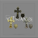 KIT CRUCIFIXO 4cm x 3cm E ENTREMEIO DE SÃO BENTO 1,3cm x 1,3cm