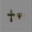 KIT CRUZ COM UVA 4 x 2,8cm E ENTREMEIO NOSSA SENHORA 2,3cm x 1,9cm (pacote com 100 de cada)