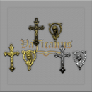 Kit Cruz e entremeio N. Sra. para montagem de terços