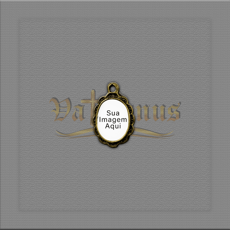 MEDALHA METAL DUPLA FACE TRABALHADA PERSONALIZADA 1,5CM x 1cm ( PACOTE COM 25)ENVIAR FOTO PELO WATSAPP)