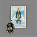 MEDALHA N.SRA. DAS GRAÇAS RESINADA C/ STRASS GRANDE 4X3CM