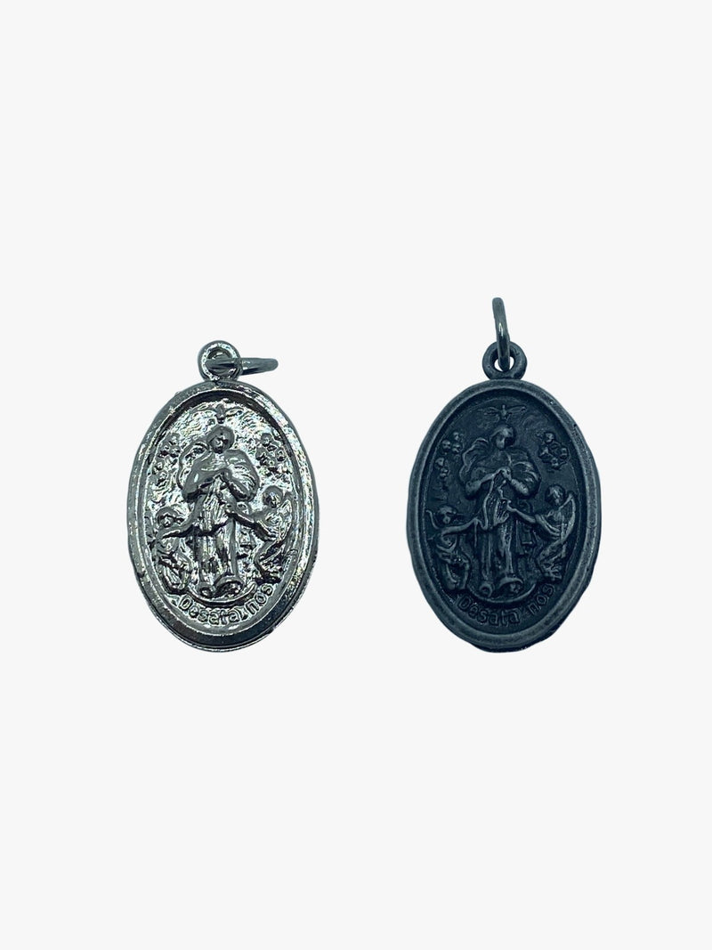 Medalha Nossa Senhora Desatadora dos Nós 2cm x 1,5cm