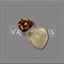 MINI PRESÉPIO CAIXINHA ACRÍLICA CORAÇÃO COM FUNDO VERMELHO