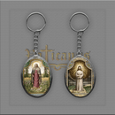 CHAVEIRO OVAL N.SRA. DAS LÁGRIMAS NÍQUEL