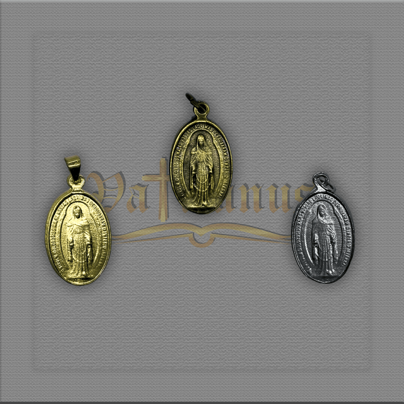 MEDALHA METAL NOSSA SENHORA DAS LÁGRIMAS 2,5 X 1,5CM