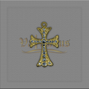 CRUZ COM STRASS PARA TERÇOS 4,5 x 3cm