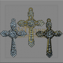 CRUZ COM STRASS PARA TERÇOS DE NOIVA 6,5 x 4,5cm